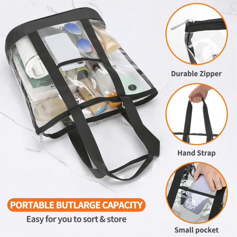 Sacola transparente HAOGUAGUA de PVC impermeável extra grande